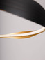Preview: Nova Luce LED Pendelleuchte Dobi dimmbar 32W Schwarz Gold Aluminium Ø60cm 9030642
