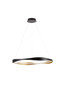 Preview: Nova Luce LED Pendelleuchte Dobi dimmbar 40W Schwarz Gold Aluminium Ø80cm 9030643