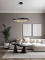 Preview: Nova Luce LED Pendelleuchte Dobi dimmbar 40W Schwarz Gold Aluminium Ø80cm 9030643
