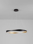 Preview: Nova Luce LED Pendelleuchte Dobi dimmbar 40W Schwarz Gold Aluminium Ø80cm 9030643