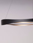 Preview: Nova Luce LED Pendelleuchte Dobi dimmbar 40W Schwarz Gold Aluminium Ø80cm 9030643