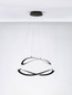Preview: Nova Luce LED Pendelleuchte Celestia dimmbar 87W warmweiss 3000K Schwarz Aluminium Ø60cm 9030644