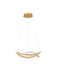 Preview: Nova Luce LED Pendelleuchte Celestia dimmbar 87W warmweiss 3000K Messinggold Aluminium Ø60cm 9030645