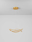 Preview: Nova Luce LED Pendelleuchte Celestia dimmbar 87W warmweiss 3000K Messinggold Aluminium Ø60cm 9030645