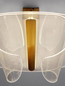 Preview: Nova Luce LED Deckenleuchte Copo dimmbar 20W warmweiss 3000K Messinggold Aluminium 55x45cm 9030646