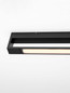 Preview: Nova Luce LED Wandleuchte Arga 12W warmweiss 3000K IP44 Schwarz Aluminium 45x10cm 9030703