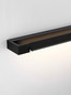 Preview: Nova Luce LED Wandleuchte Arga 17W warmweiss 3000K IP44 Schwarz Aluminium 60x10cm 9030705
