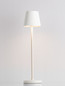 Preview: Nova Luce LED Akku-Tischleuchte Petit dimmbar 2W warmweiss 3000K IP54 salzwasserfest Weiß Aluminium Ø7cm 9030711