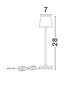 Preview: Nova Luce LED Akku-Tischleuchte Petit dimmbar 2W warmweiss 3000K IP54 salzwasserfest Schwarz Aluminium Ø7cm 9030712