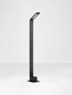 Preview: Nova Luce LED Wegeleuchte Vel 7W warmweiss 3000K IP65 salzwasserfest Schwarz Aluminium 80cm 9030724