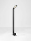 Preview: Nova Luce LED Wegeleuchte Vel 7W warmweiss 3000K IP65 salzwasserfest Schwarz Aluminium 80cm 9030724