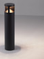 Preview: Nova Luce LED Wegeleuchte Soul 24W warmweiss 3000K IP65 Schwarz Aluminium 73cm 9030745