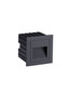 Preview: Nova Luce LED Wandeinbauleuchte Polka 3W warmweiss 3000K IP65 Schwarz Aluminium 8,5x8,5cm 9030757