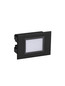 Preview: Nova Luce LED Wandeinbauleuchte Rudy 3W warmweiss 3000K IP65 Schwarz Aluminium 12x8cm 9030758