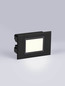 Preview: Nova Luce LED Wandeinbauleuchte Rudy 3W warmweiss 3000K IP65 Schwarz Aluminium 12x8cm 9030758