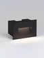 Preview: Nova Luce LED Wandeinbauleuchte Polka 4W warmweiss 3000K IP65 Schwarz Aluminium 12x8cm 9030760