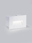 Preview: Nova Luce LED Wandeinbauleuchte Polka 4W warmweiss 3000K IP65 Weiß Aluminium 12x8cm 9030761