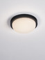 Preview: Nova Luce LED Außen-Deckenleuchte Reo 19W warmweiss 3000K IP65 Schwarz Ø23,5cm 9030769