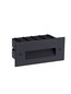 Preview: Nova Luce LED Wandeinbauleuchte Polka 5W warmweiss 3000K IP65 Schwarz Aluminium 17x8cm 9030774