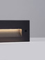 Preview: Nova Luce LED Wandeinbauleuchte Polka 5W warmweiss 3000K IP65 Schwarz Aluminium 17x8cm 9030774