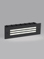 Preview: Nova Luce LED Wandeinbauleuchte Off 6W warmweiss 3000K IP65 salzwasserfest Schwarz Aluminium 26x8cm 9030777