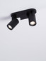 Preview: Nova Luce Deckenstrahler Esto schwenkbar 2-flammig 2xGU10 Schwarz Aluminium 22x12cm 9030781