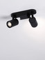 Preview: Nova Luce Deckenstrahler Esto schwenkbar 2-flammig 2xGU10 Schwarz Aluminium 22x12cm 9030781