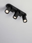 Preview: Nova Luce Deckenstrahler Esto schwenkbar 3-flammig 3xGU10 Schwarz Aluminium 35x12cm 9030783