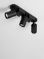 Preview: Nova Luce Deckenstrahler Esto schwenkbar 3-flammig 3xGU10 Schwarz Aluminium 35x12cm 9030783