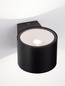 Preview: Nova Luce LED Außen-Wandleuchte Beta 13W warmweiss 3000K IP54 salzwasserfest Schwarz Aluminium Ø9cm 9030801