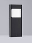 Preview: Nova Luce LED Außen-Wandleuchte Tall 4W warmweiss 3000K IP54 salzwasserfest Schwarz Aluminium 30x12,5cm 9030804