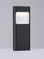Preview: Nova Luce LED Außen-Wandleuchte Tall 4W warmweiss 3000K IP54 salzwasserfest Schwarz Aluminium 30x12,5cm 9030804