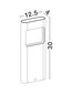 Preview: Nova Luce LED Außen-Wandleuchte Tall 4W warmweiss 3000K IP54 salzwasserfest Schwarz Aluminium 30x12,5cm 9030804