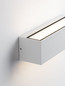 Preview: Nova Luce LED Außen-Wandleuchte Flora 10W warmweiss 3000K IP54 salzwasserfest Weiß Aluminium 23x6,5cm 9030808
