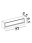 Preview: Nova Luce LED Außen-Wandleuchte Flora 10W warmweiss 3000K IP54 salzwasserfest Weiß Aluminium 23x6,5cm 9030808