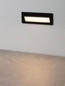 Preview: Nova Luce LED Wandeinbauleuchte Echo schwenkbar 6W warmweiss 3000K IP54 salzwasserfest Schwarz Aluminium 18x6cm 9030809