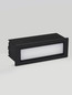 Preview: Nova Luce LED Wandeinbauleuchte Echo schwenkbar 6W warmweiss 3000K IP54 salzwasserfest Schwarz Aluminium 18x6cm 9030809