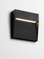 Preview: Nova Luce LED Außen-Wandleuchte Toby 3W warmweiss 3000K IP54 salzwasserfest Schwarz Aluminium 10,5x10cm 9030811