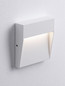 Preview: Nova Luce LED Außen-Wandleuchte Toby 3W warmweiss 3000K IP54 salzwasserfest Weiß Aluminium 10,5x10cm 9030812