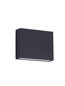 Preview: Nova Luce LED Außen-Wandleuchte Tick 4W warmweiss 3000K IP54 salzwasserfest Schwarz Aluminium 11,5x9cm 9030815