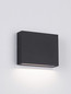 Preview: Nova Luce LED Außen-Wandleuchte Tick 4W warmweiss 3000K IP54 salzwasserfest Schwarz Aluminium 11,5x9cm 9030815