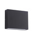 Preview: Nova Luce LED Außen-Wandleuchte Tick 7W warmweiss 3000K IP54 salzwasserfest Schwarz Aluminium 11,5x9cm 9030817