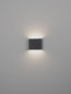 Preview: Nova Luce LED Außen-Wandleuchte Tick 7W warmweiss 3000K IP54 salzwasserfest Schwarz Aluminium 11,5x9cm 9030817