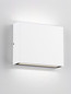Preview: Nova Luce LED Außen-Wandleuchte Tick 7W warmweiss 3000K IP54 salzwasserfest Weiß Aluminium 11,5x9cm 9030818