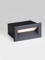 Preview: Nova Luce LED Wandeinbauleuchte Vivion 1W warmweiss 3000K IP54 salzwasserfest Schwarz 10x6,5cm 9030819