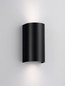 Preview: Nova Luce Außen-Wandleuchte York 2-flammig 2xGU10 IP65 salzwasserfest Schwarz Aluminium 19,5x11cm 9030830
