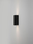 Preview: Nova Luce Außen-Wandleuchte York 2-flammig 2xGU10 IP65 salzwasserfest Schwarz Aluminium 19,5x11cm 9030830