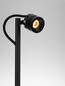 Preview: Nova Luce LED Wegeleuchte Sento schwenkbar 3W warmweiss 3000K IP65 salzwasserfest Anthrazit Aluminium 50cm 9030851
