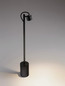 Preview: Nova Luce LED Wegeleuchte Sento schwenkbar 3W warmweiss 3000K IP65 salzwasserfest Anthrazit Aluminium 50cm 9030851