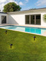 Preview: Nova Luce LED Sockelleuchte Nemo 5W warmweiss 3000K IP65 salzwasserfest Anthrazit Aluminium 20cm 9030861